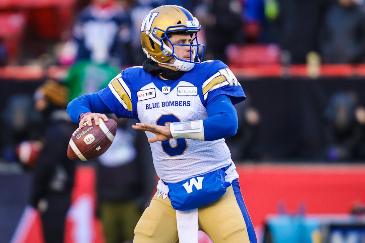 Football_CFL_Winnipeg Blue Bombers quarterback Zach Collaros